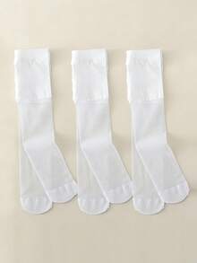 3pcs Ultra-Thin Stirrup Dance Tights, Stretchy Leggings Suitable For Girls - White - View 3