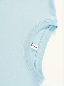 Disney Summer Tops,Disneyland Graphic Tee, Perfect For Cute Girls. Teen Girl Gift,Comfortable And Breathable Children's Short-Sleeved T-Shirt. 180g Pure Cotton Children's Clothes,Suitable For Both Boys And Girls.Suitable For Daily Wear, Vacations, Outdoor Activities, And As A Children's Gift. - 淺藍色 - 查看 5