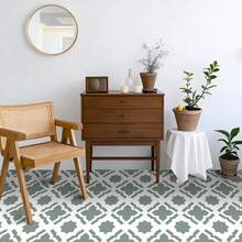 WoStick 10pcs 11.81"X11.81" Removable Self-Adhesive Waterproof Floor Stickers, Suitable For Rental Bedroom Laundry Room, Moroccan Pattern - Patterned Tile Flooring - View 11