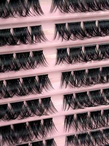 100pcs Eyelash Extension Eye Lash Extension Lash Thick Curly And Fluffy Clusters DIY Individual Lashes Cluster D Curl False Lashes Lash Clusters Eye Lash Clusters Individual Eyelashes Lashes Fake Lashes - D - View 5