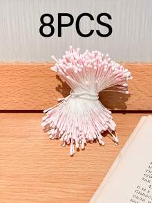 100 piezas/Paquete Estambre de flor artificial de 2mm, decoración floral artesanal para el hogar, polen de flores artificiales, adecuado para Navidad, elaboración de arreglos florales para bodas, scrapbooking, decoración de bodas - Multicolor - Ver 13