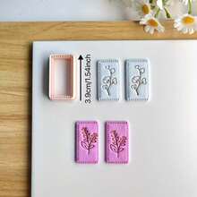 Cortador de arcilla polimérica con forma de marco, molde de arcilla con diseño de marco de imagen, para pendientes, broches, colgantes, molde de arcilla polimérica o arcilla de modelado de alta precisión - Albaricoque - Ver 10