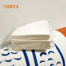 50/100/150/200/300pcs Coffee Filter Paper, Cone-Shaped Filter Paper, Easy To Use, Upgraded Design, V02 Size, Suitable For Pour-Over Coffee And Drip Coffee Makers. V-Shaped Pour-Over Coffee Filter Paper - Back To School Essential. - White - View 10