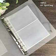 25 PCS Photo Inner Pages, 6-Hole A5 Loose-Leaf Binder, Photo Card Collection Book, Postcard Organizer, Diary Notebook, School Stationery - A5 - View 2