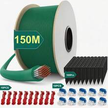 Set de sârmă de delimitare 50 m / 150 m / 250 m pentru mașini de tuns iarba robotizate, inclusiv știfturi 50/100, conectori de cablu 5/10 și cleme, compatibil cu Gardena, Robomow și multe altele. - Combinaţie - Vizualizare 10