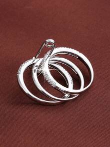 1pc Detachable Design Artificial Zirconia Inlaid Women Ring - Multicolor - View 9