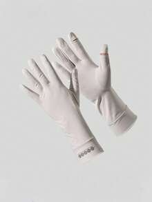 Women's UV Protection Sunscreen Gloves, Cloud-Like Smooth Silk Fabric - Cool Touch Feeling, Ultra-Thin Lightweight Breathable, Summer Outdoor Cycling Sun Protection Gloves, Practical And Useful Gift - Multicolor - View 14