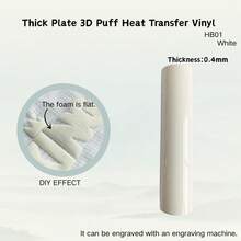 0.4mm Thick 3D Embossed Heat Transfer Vinyl - Suitable For T-Shirts, Hats, Bags, Etc. Can Be Cut With A Cutting Plotter. Not Suitable For Laser Cutting. - X - View 12