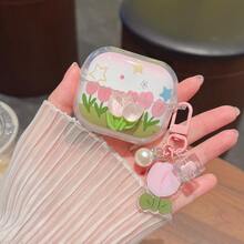 Funda protectora de silicona suave con forma de tulip para Samsung Galaxy Buds2/3/Live/FE/Pro, diseño creativo y lindo, a prueba de golpes - Tulipán tridimensional - Ver 10