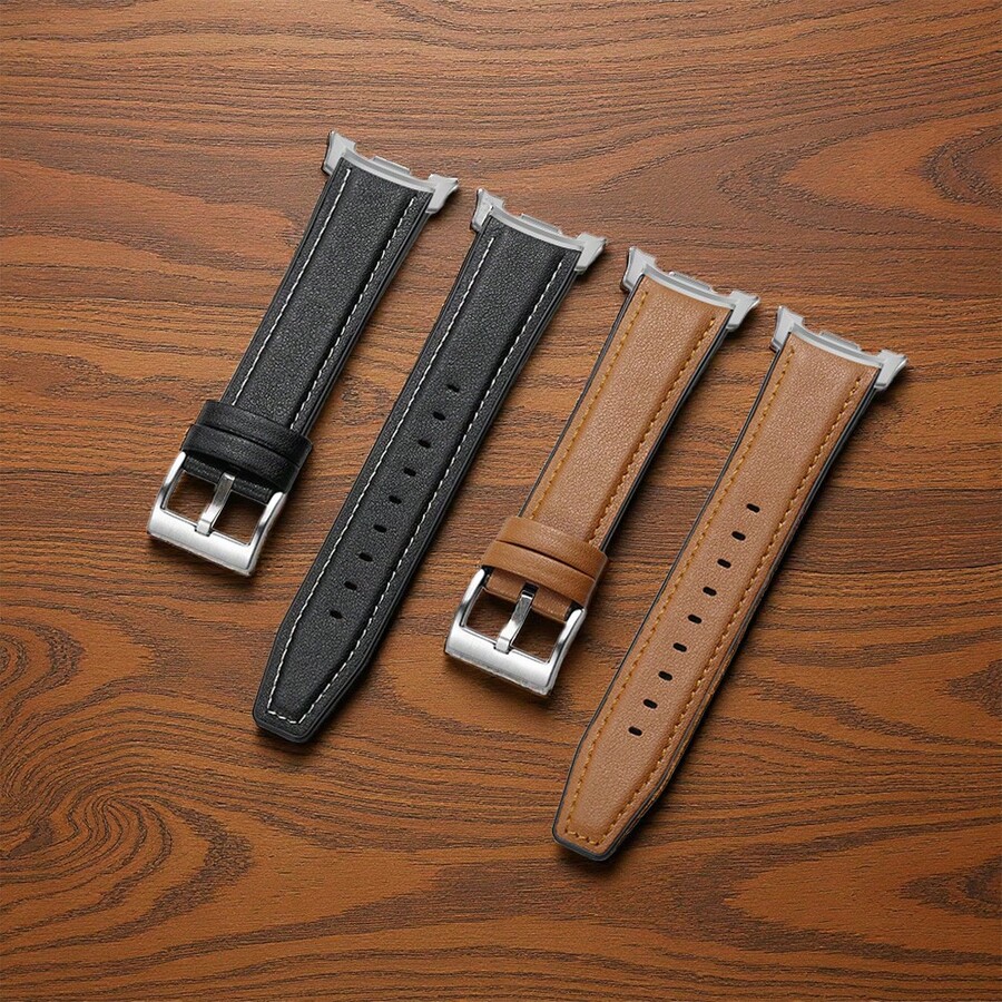 PU Leather Silicone No Gaps Watch Band Compatible With Samsung Galaxy Watch 8 40mm 44mm Galaxy Watch 8 Classic 46mm