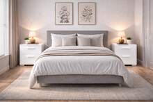 Well Home Set Of 2 Eria Gloss White Nightstands, Side Tables With 2 Drawers In Gloss White 41 X 40 X 45 Cm - High Gloss White - View 2