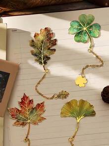 1 chiếc kẹp sách bằng kim loại hình lá cây sống động như thật, hình lá phong, hoa hướng dương, hoa hồng, lá Monstera, hình bướm, kiểu dáng cổ điển thanh lịch, quà tặng sáng tạo chất lượng cao dành cho bạn bè. - nhiều màu - Xem 10