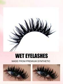 5对俄罗斯浓密型假睫毛，自然长度和卷翘度，柔软轻盈，适合约会和派对。 - 查看 3
