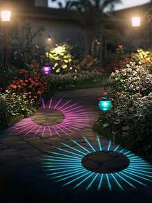 1pc Solar Powered RGB Color Changing Water Floating Light, Solar Powered Pool Light, Suitable For Outdoor Pond, Fish Pond, Swimming Pool, Hot Tub, Pond And Garden Decor, Solar Swimming Pool Light, Outdoor Atmosphere Lighting - Clear - View 7