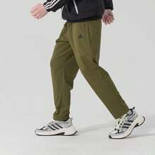 Adidas 男款長褲FI ENT WVPT運動褲跑步健身訓練褲休閒褲JN4351 - 岩層橄欖綠 - 查看 7