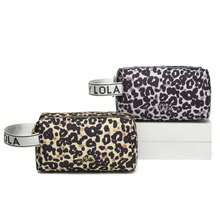 Luxurious Nylon Tote Bag With Leopard Print, Cosmetic Bag, Travel Toiletry Bag, Stylish And Lightweight - màu đen - Xem 3