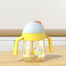 300ml/10oz Baby Learning Cup, Infant Drinking Water Cup With Straw - Multicolor - View 8