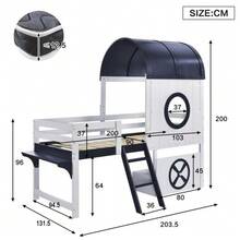 Bed Bases & Foundations - White+Black Blue - View 2