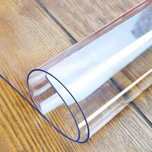 1pc 0.25mm Thick Rectangular Tablecloth, Transparent PVC Table Top Cover, High-Quality Scratch-Resistant Table Surface Protector Mat, Suitable For Home, Hotel Dining Tables And Coffee Tables, Hotel Dining Table Setting, Home Dining Setup, Transparent Table Protector, Fashionable Tablecloth - White - View 8