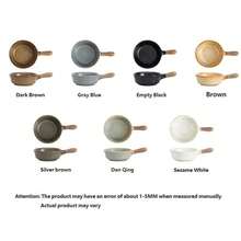 Japanese Thick Pottery Dipping Sauce Dish With Handle, Ceramic Condiment Plate, Soy Sauce Dish, Sushi Restaurant Appetizer Plate, Home Vinegar Dish Set - Multicolor - View 10