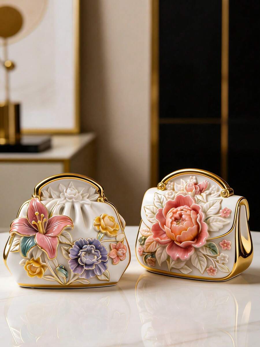 1 pieza Molde de silicona detallado en 3D para bolso, suave y duradero, fácil de desmoldar, adecuado para velas, resina, yeso, jabón, manualidades DIY, decoración del hogar, regalo ideal para el Día de San Valentín, boda, Día de la Madre, cumpleaños - A - Ver 1