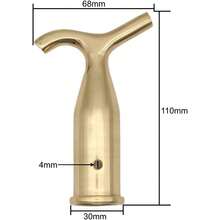 2x BRASS POLE HOOK Open/Close High Reh Traditional Wood Frame Sash Windows - Star - View 2