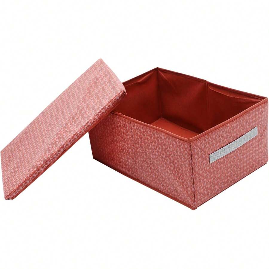 Hohopeti Caja Organizadora De Ropa Almacenamiento De Edredones Plegable Tapa Pp - Rojo Oscuro - Ver 1