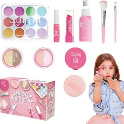 Princess Pretend Set For Little Girls/Pretend-Play & Makeup Toys&Christmas Limited Edition-Toddler Princess Makeup Play Set - Makeup Beauty Toy, Ideal Gift For Toddlers On Children's Day/Christmas/Halloween/New Year/Easter/Holiday/Birthday