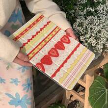 Cute Cream Strawberry Cake Design Tablet Protective Case Compatible With Apple 11th Gen, Pro 2025 New Model, 10th Gen, Air 7/6, 11 Inch, Stylus Slot, Anti-Bend, Suitable For Women And Men - Multicolor - View 7