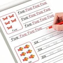 64 Page Letter Handwriting Exercise Book | Writing Course, Including Common Words, Highlighting And Writing Exercises, English Uppercase And Lowercase Letters, And Spelling Skills | Literacy Development Book, Christmas Stocking Stuffing Gift - Multicolor - View 5