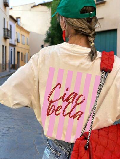 夏季新款简约时尚字母印花休闲圆领短袖T恤，百搭日常女装上衣