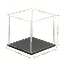 透明亚克力展示盒,适用于手办和收藏品 - 组装式玻璃质感展示盒,适用于玩具、流行文化商品、模型车 - 家居收纳整理盒(使用前请撕掉保护膜,并根据您的需要选择合适的尺寸) - 黑色 - 查看 13