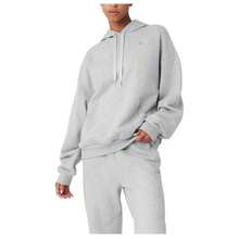 Alo Yoga Women's Accolade Hoodie | Premium Heavyweight French Terry Fleece Sweatshirt | Luxury Soft Oversized Hooded Pullover | Classic Athletic Streetwear Essential | Urban Fashion Loose Fit Casual Lounge Wear With Signature Chrome Logo - 淺灰色 - 查看 5