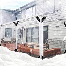 Tela impermeable transparente con anillo de sellado, ideal para patios, jardines y protección contra el viento. Fabricada en polietileno de alta transparencia, es ideal para porches, toldos, camping y protección de plantas. Su diseño de anillo de sellado ofrece impermeabilidad, durabilidad, ligereza y fácil instalación. Transparente y no obstruye la luz. Versátil y adecuada para diversas aplicaciones. - Blanco - Ver 3