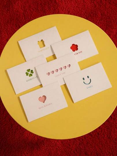 Joivida Exquisite Hollowed-Out Greeting Cards With Handwritten Birthday Wishes And Sincere Thanks, Suitable For Small Businesses, Thank-You Cards, Birthday Gift Cards