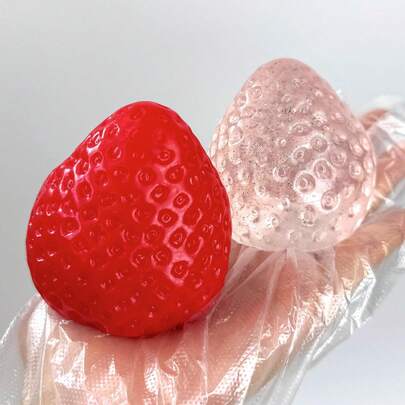 1pc Squishy Strawberry Tart Soft Silicone Squeeze Toy - Stress Relief Sensory Toy For Teens, Adults, Office And Party, Grip Training For Autism, Sensory Play