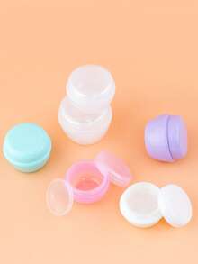 5个装便携式迷你塑料化妆品罐，多色可重复灌装旅行化妆品容器，防漏旅行容器，适用于润唇膏、乳液、美容产品、浴室用品 - 查看 6