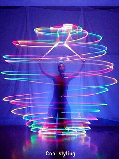 1/2pcs LED Glowing Ball, Soft Lighting, Rainbow Gradient & High Frequency Flashing, Suitable For Beginners & Professionals, Plastic Material, Party Supplies, Festival Gathering Home Garden Decor