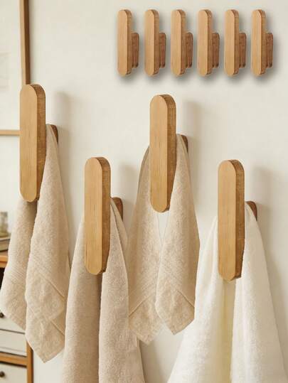 Handmade Rustic Wooden Wall Hooks, Suitable For Hanging Clothes And Hats, Great For Entryway, Bedroom, And Bathroom Storage Organization, Can Be Used As Birthday, Graduation Gifts, Also Suitable For Cozy Bedroom, Comfortable Home, B&B Decor, Dorm Essential And Back To School Supplies