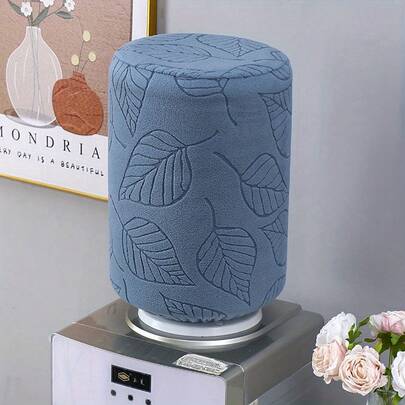 1pc Leaf Printed Water Dispenser Bottle Cover, Soft & Elastic Fabric Reusable Dust Cover Fits 5 Gallon Jugs, Stylish Kitchen Home Decor, Single Piece Durable & Stretchy Material Designed To Fit And Cover Dispenser Bottles As A Reusable Dust Protector