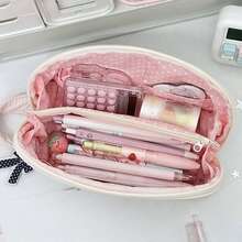 1pc New Polka Dot Shell Pencil Case, Cute Fresh High-Quality Stationery Box, Large Capacity Pencil Storage Bag For Students - Shell - View 5