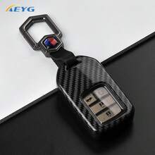 Casing Pelindung Kunci Mobil ABS Gaya Serat Karbon untuk CRV CR-V, Civic, Accord, HR-V HRV, City, Odyssey, XR-V, Aksesoris Casing Kontrol Jarak Jauh Tanpa Kunci - Honda A - View 9