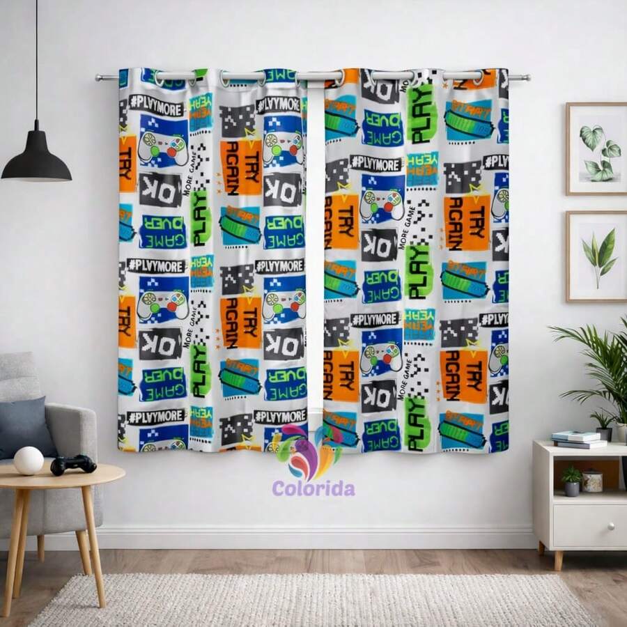 Curtain 2.00x 1.70 Children's Room Decoration Child Girl / Boy - 白色 - 查看 1