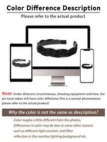 森系少女风奢华三明治艺术假发发箍，遮盖白发，鱼尾辫，百搭，带齿，防滑，高性价比 - 彩色 - 查看 7