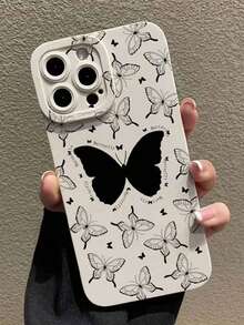 1pc Elegant Butterfly Design Phone Case, Compatible With IPhone XR 11 12 13 14 15 16 Plus 17 Pro Max Air Series, Durable And Fashionable Design, Full Lens Protection, Good Grip, Protective - Multicolor - View 1