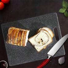 1/3pcs Marble Cutting Board Set, Household Fruit Chopping Board, Children's Food Board, Separate Raw & Cooked Ingredients Board, Kitchen Food Prep Board - Black - View 6