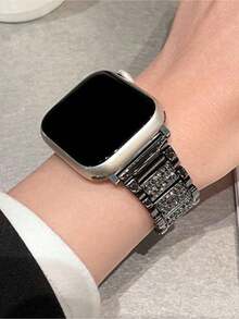 Metal Strap With Rhinestones, Compatible With Apple Watch, Ideal Gift For Back-To-School Students - Starlight Color - View 3