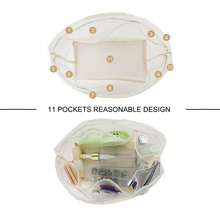 带11个口袋和提手的托特包内胆收纳袋，适用于手提包/单肩包，可整理物品并方便快速更换包袋。 - 彩色 - 查看 6