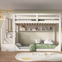 Kids Bed Frames, Headboards & Footboards - White + Wood + 90cm*200cm-1 - View 8