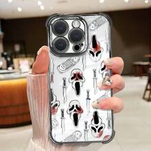 1pc Electroplated Devil/Halloween Skull Shockproof TPU Protective Case Compatible With IPhone 17 Pro Max/Air 16 Pro Max/16 Pro/16/15 Pro/15/13 Pro Max/12 Pro Max/15 Pro Max/14 Pro Max/13/12/11 And Galaxy S25 Ultra/Galaxy S24 Ultra/Galaxy S23/Galaxy S22/Galaxy S21 - 多色4 - 查看 2